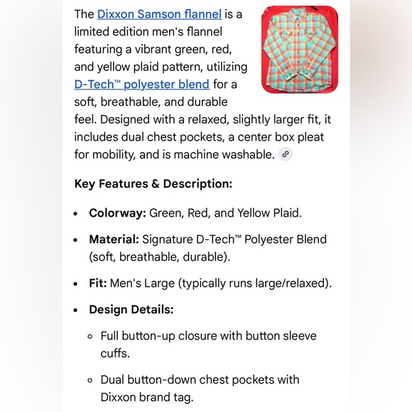 DIXXON Mens The Samson Right Near Da Beach Long Sleeve Button Down Flannel Shirt - Picture 14 of 15